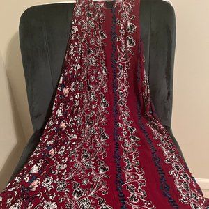 Alya- Red, White, Black, Blue, Floral, Black lace Dress, Size S